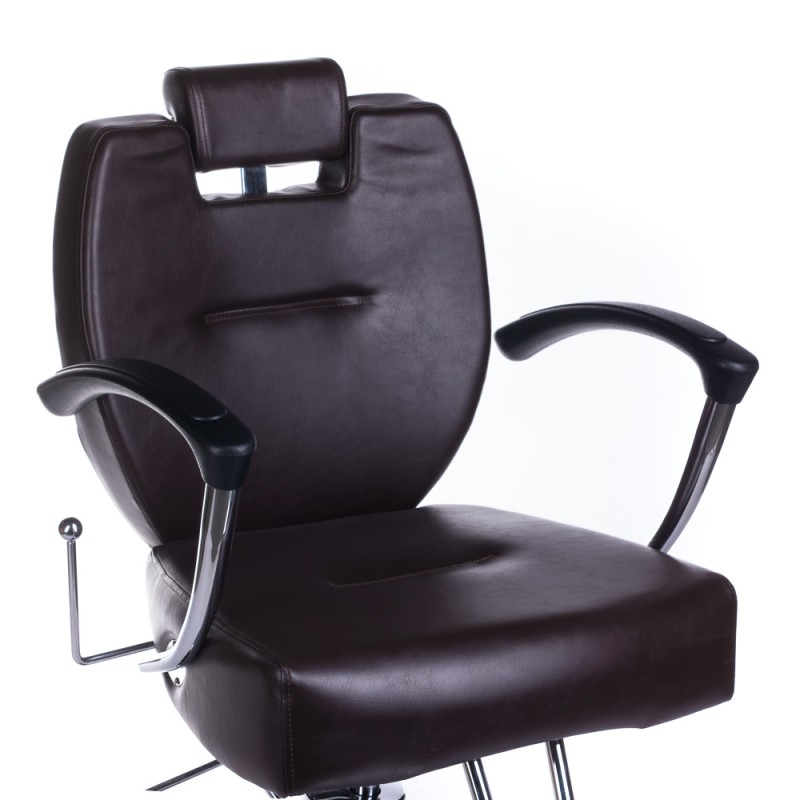 Fotel barberski HEKTOR BH-3208 Brązowy -Fotele barberskie- 