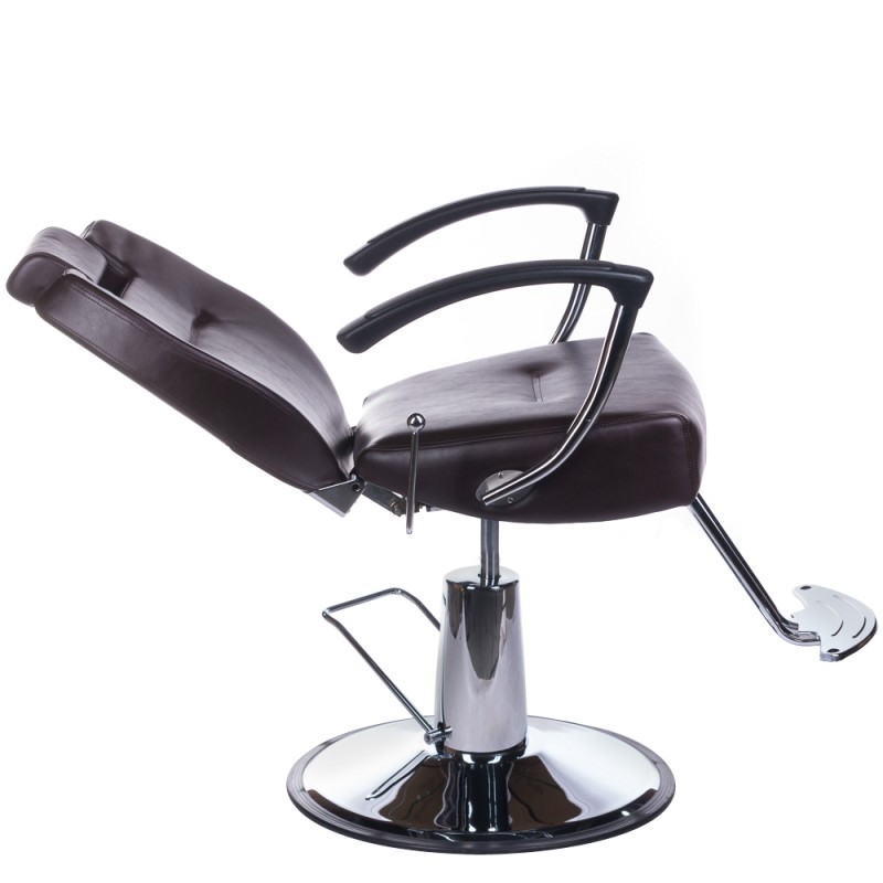 Fotel barberski HEKTOR BH-3208 Brązowy -Fotele barberskie- 