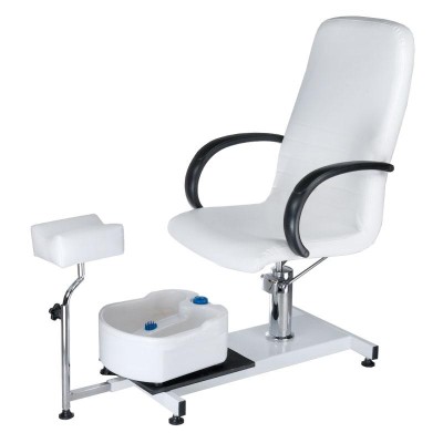 Fotel do pedicure z masażerem stóp BW-100 biały -Fotele pedicure SPA- 