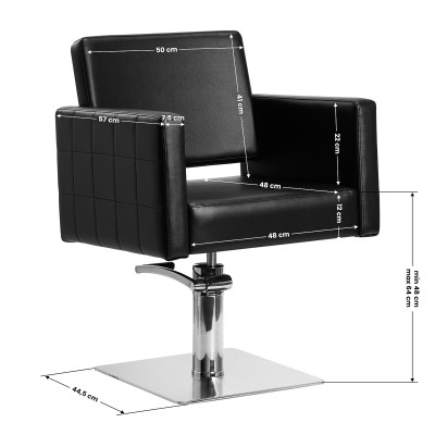 Gabbiano fotel fryzjerski Ankara czarny -Meble fryzjerskie- 