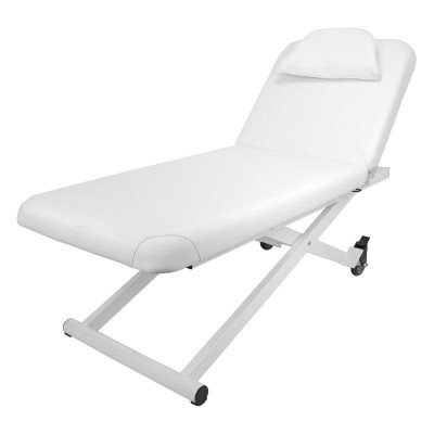 Leżanka elektr. do masażu Azzurro 329E 1 siln. biała -Łóżka kosmetyczne- 