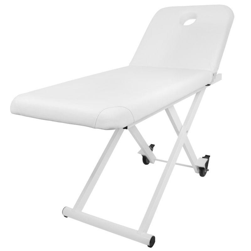 Biała elektryczna sofa do terapii masażu Zaffiro