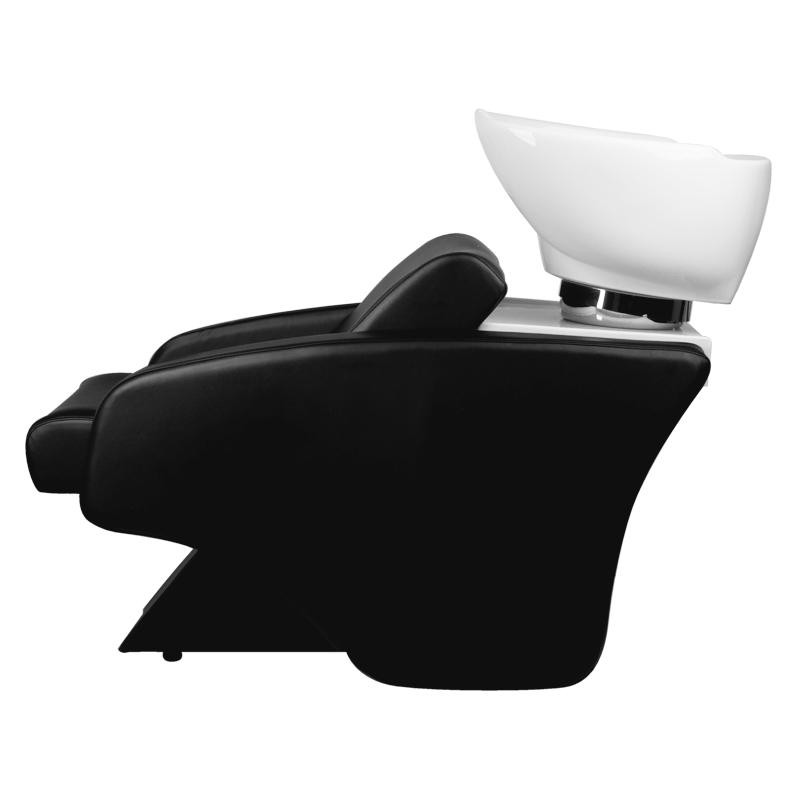 Black reclining shampoo station