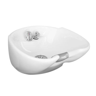 Black salon shampoo chair basin