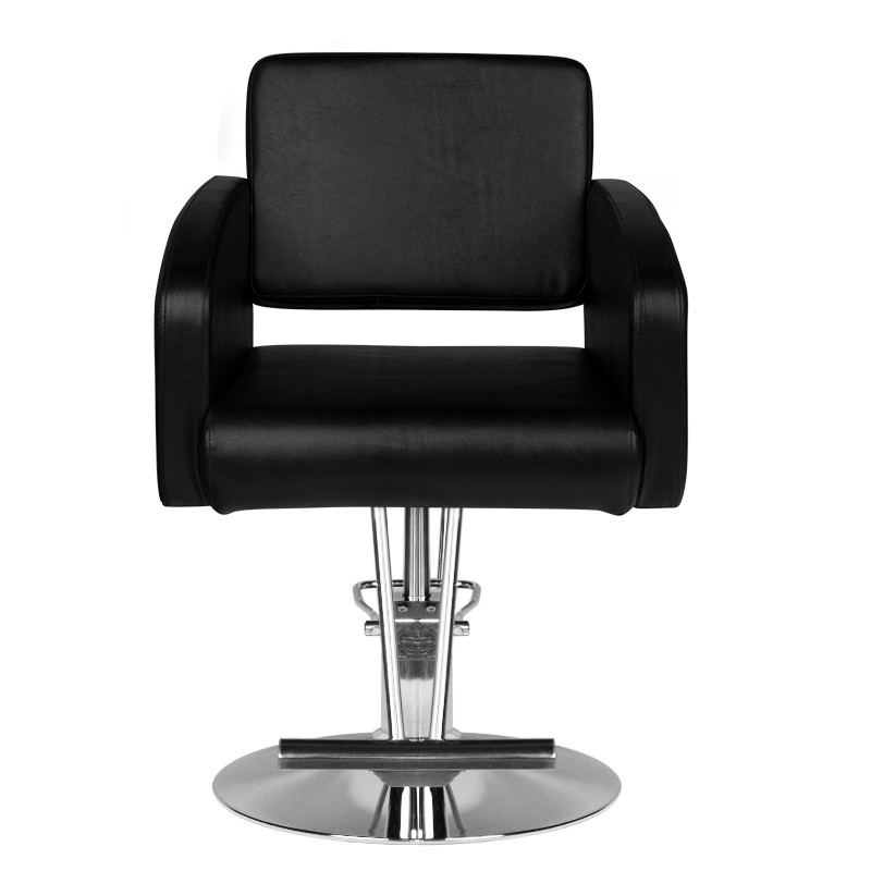 Black hydraulic salon chair