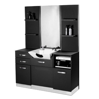 Gabbiano konsola fryzjerska z umywalką B085 czarna -Konsole fryzjerskie- 