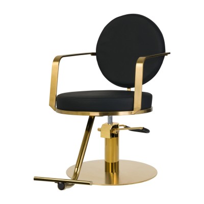 Gabbiano fotel fryzjerski Arras złoto czarny -Meble fryzjerskie- 