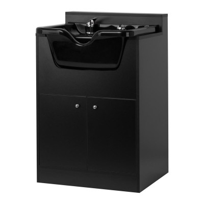 Gabbiano barberska stacja do mycia BB06 czarna -Meble fryzjerskie- 