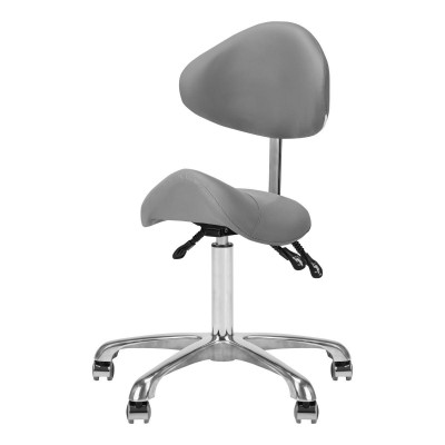 Taboret kosmetyczny 1004 Giovanni szary -Taborety kosmetyczne i hokery- 