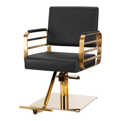 Gabbiano fotel fryzjerski Avila złoto czarny -Meble fryzjerskie- 