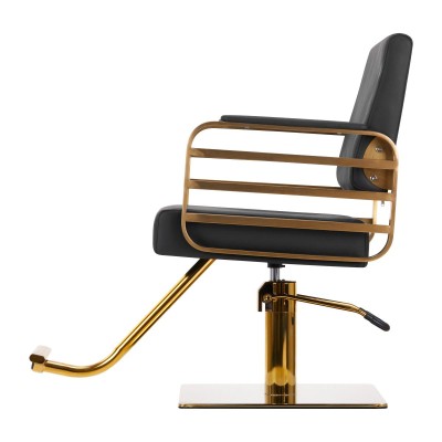 Gabbiano fotel fryzjerski Avila złoto czarny -Meble fryzjerskie- 