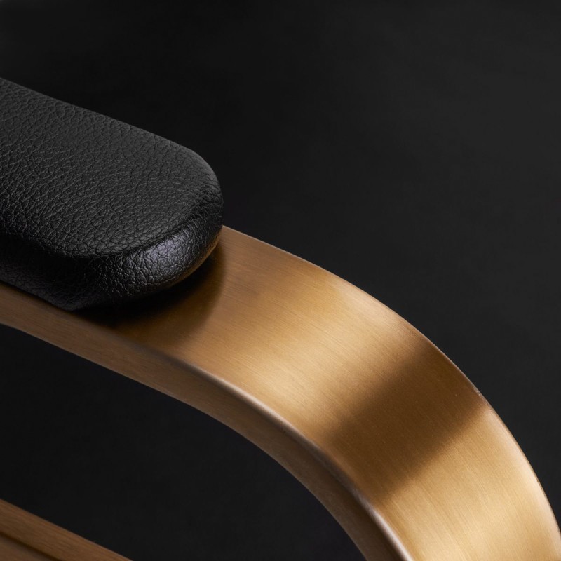 Gabbiano fotel fryzjerski Avila złoto czarny -Meble fryzjerskie- 