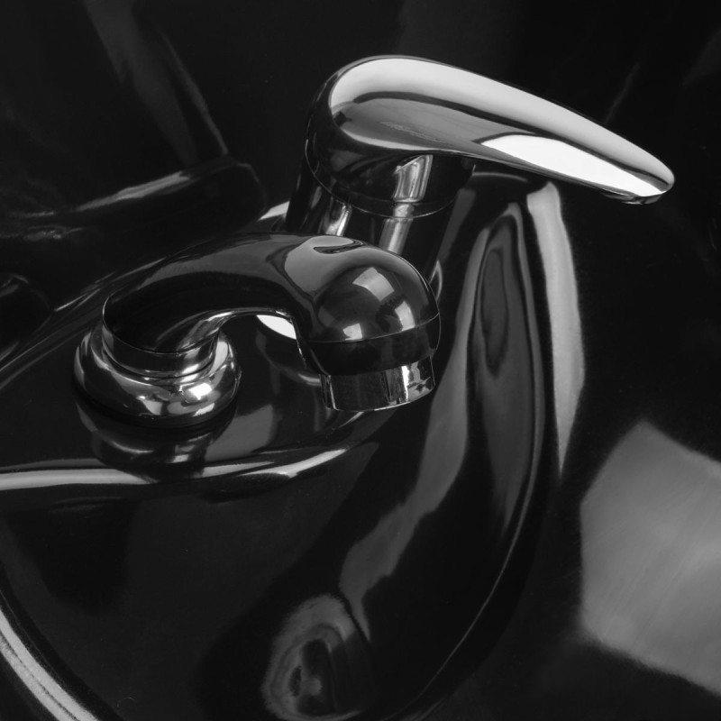 Gabbiano myjnia fryzjerska Lyon czarna -Meble fryzjerskie- 