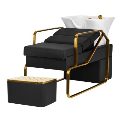 Gabbiano myjnia fryzjerska Diana złoto czarna -Meble fryzjerskie- 