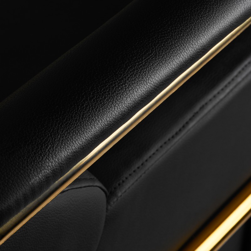 Gabbiano myjnia fryzjerska Mayka złoto czarna -Meble fryzjerskie- 