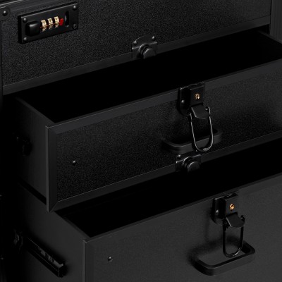 Gabbiano mobilny pomocnik fryzjerski barberski V21 czarny -Stanowiska kosmetyczne i kuferki- 