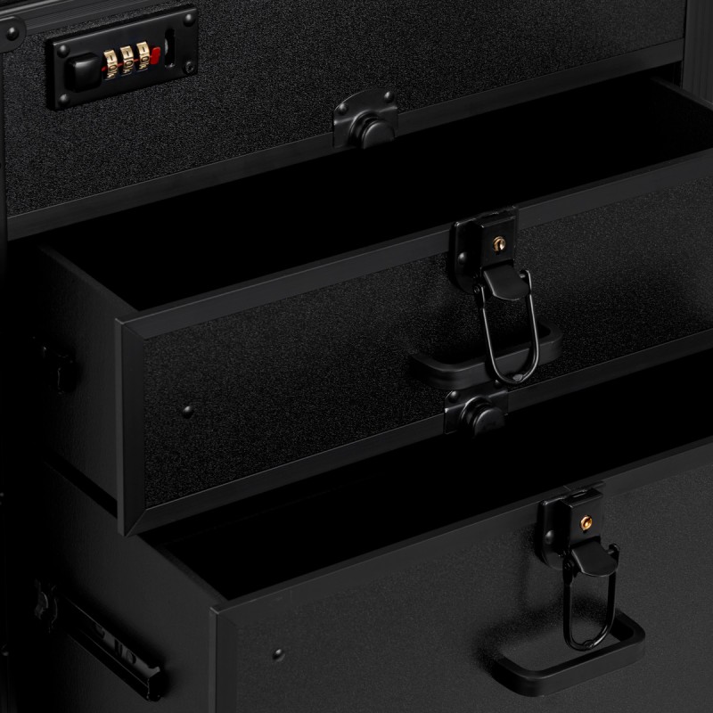 Gabbiano mobilny pomocnik fryzjerski barberski V21 czarny -Stanowiska kosmetyczne i kuferki- 