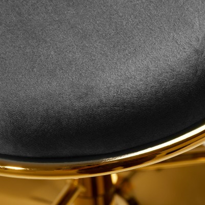 4Rico Hoker barowy QS-B313a aksamit szary -Fotele kosmetyczne- 