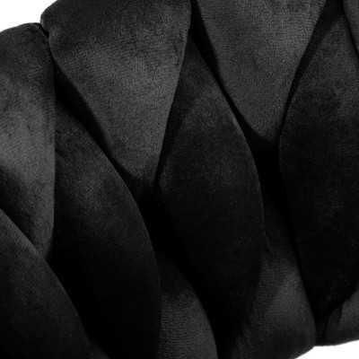 4Rico Hoker barowy QS-B313a aksamit czarny -Fotele kosmetyczne- 