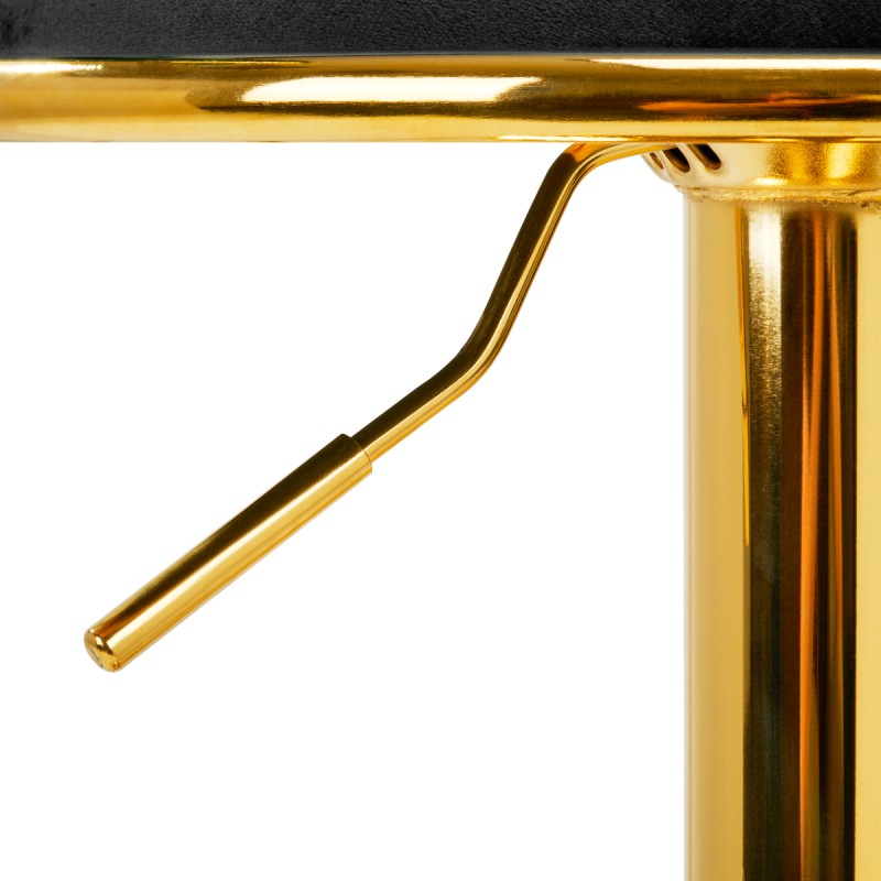 4Rico Hoker barowy QS-B313a aksamit czarny -Fotele kosmetyczne- 