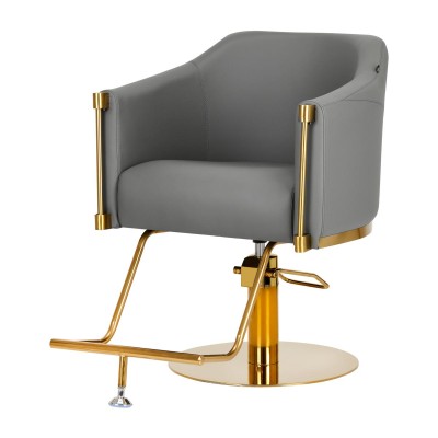 Gabbiano Fotel fryzjerski Burgos złoto szary -Meble fryzjerskie- 
