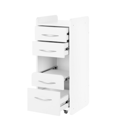 White mini vanity cabinet