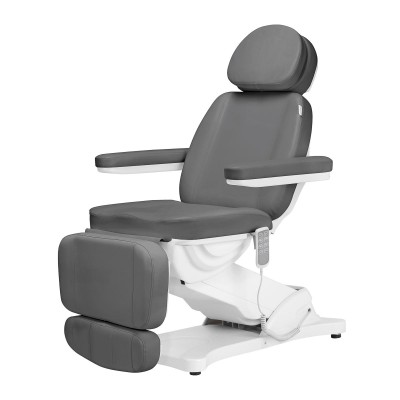 Elektryczny fotel kosmetyczny SILLON CLASSIC 4 silniki z kołyską szary -Fotele kosmetyczne- 