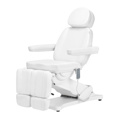 Elektryczny fotel kosmetyczny SILLON CLASSIC 3 silniki z kołyską pedi biały -Fotele kosmetyczne- 