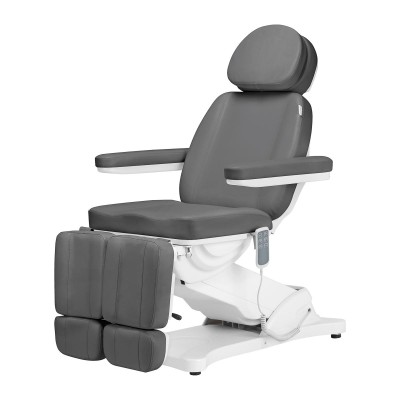 Elektryczny fotel kosmetyczny SILLON CLASSIC 3 silniki z kołyską pedi szary -Fotele kosmetyczne- 