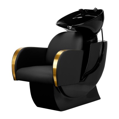 Gabbiano myjnia fryzjerska Malaga złoto czarna -Meble fryzjerskie- 