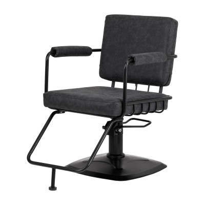 Gabbiano fotel fryzjerski Katania Loft Old Leather czarny -Meble fryzjerskie- 