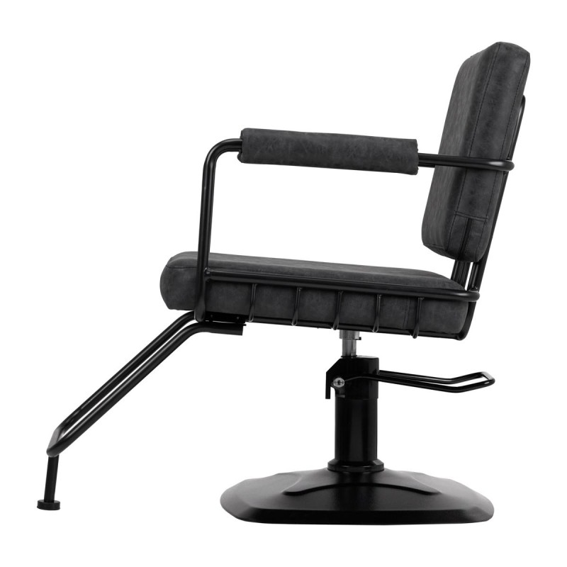 Gabbiano fotel fryzjerski Katania Loft Old Leather czarny -Meble fryzjerskie- 
