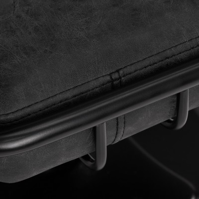 Gabbiano fotel fryzjerski Katania Loft Old Leather czarny -Meble fryzjerskie- 