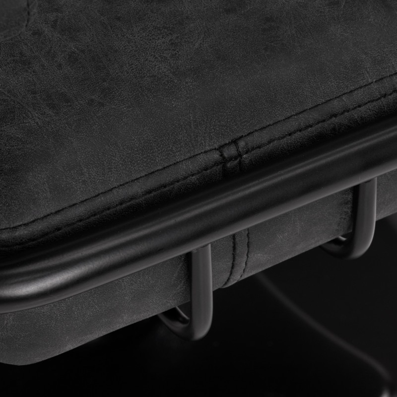 Gabbiano fotel fryzjerski Katania Loft Old Leather czarny -Meble fryzjerskie- 