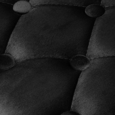 4Rico Krzesło obrotowe QS-OF213G aksamit czarne -Fotele kosmetyczne- 