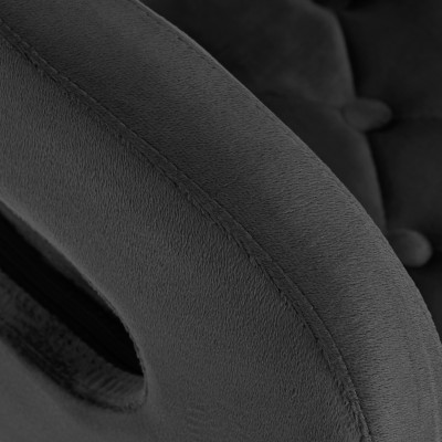 4Rico Krzesło obrotowe QS-OF213G aksamit szare -Fotele kosmetyczne- 