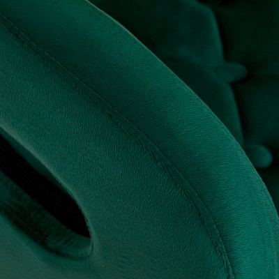 4Rico Krzesło obrotowe QS-OF213G aksamit zielone -Fotele kosmetyczne- 