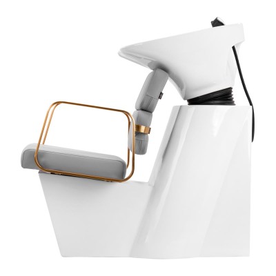 Gray-gold salon shampoo chair