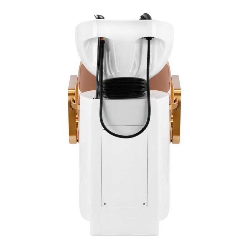 złoto-beżowa myjnia fryzjerska