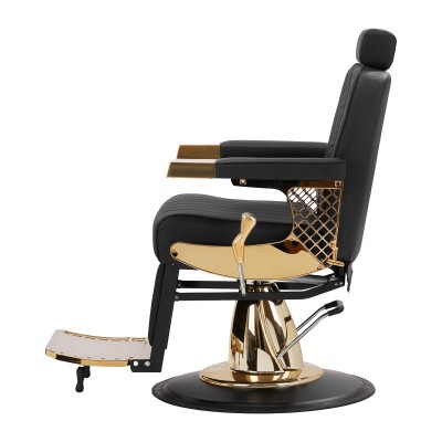 Gabbiano fotel Barberski Marcus złoto czarny -Fotele barberskie- 