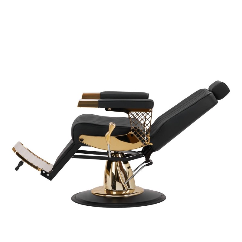 Gabbiano fotel Barberski Marcus złoto czarny -Fotele barberskie- 