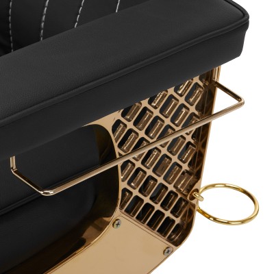 Gabbiano fotel Barberski Marcus złoto czarny -Fotele barberskie- 