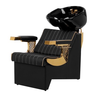 Gabbiano myjnia barberska Marcus złoto czarna -Fotele barberskie- 