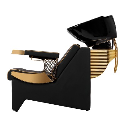 Gabbiano myjnia barberska Marcus złoto czarna -Fotele barberskie- 