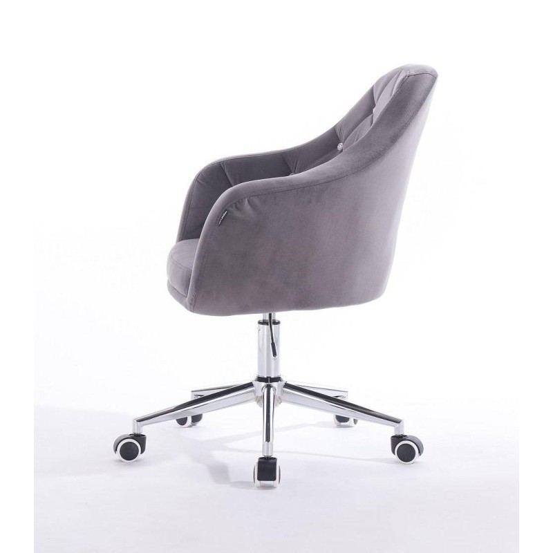 FOTEL BLERM  CRISTAL CK GRAFITOWY WELUR -Fotele Welurowe- 