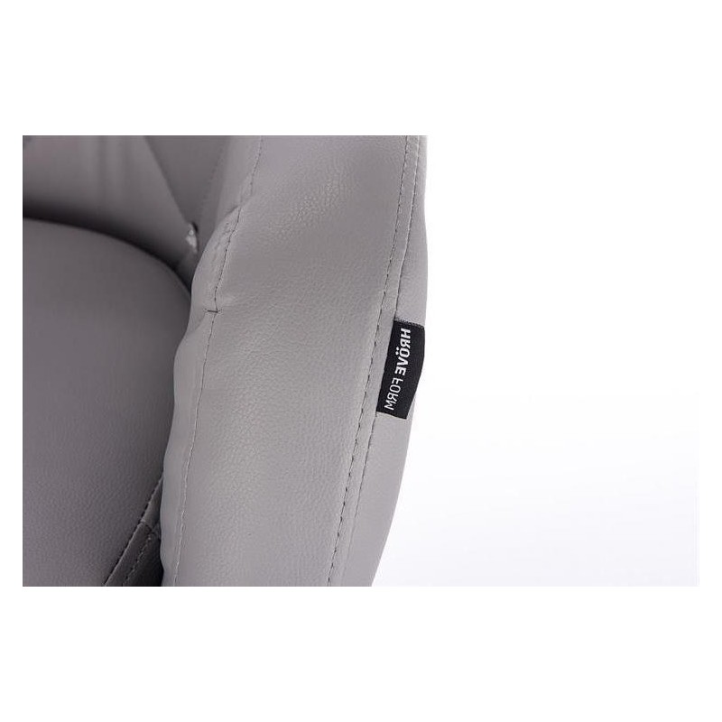 Szare krzesło ekoskóra na kółkach