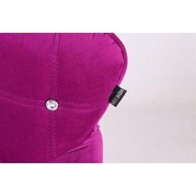 Fuchsia velvet salon chair gold-base