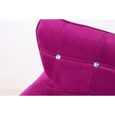 Fuchsia velvet chair gold base