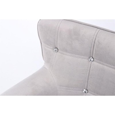 FOTEL LORA CRISTAL CN STALOWY WELUR ZŁOTA PODSTAWA -Fotele Welurowe- 