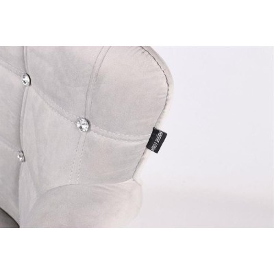 Steel-gray velvet chair gold base